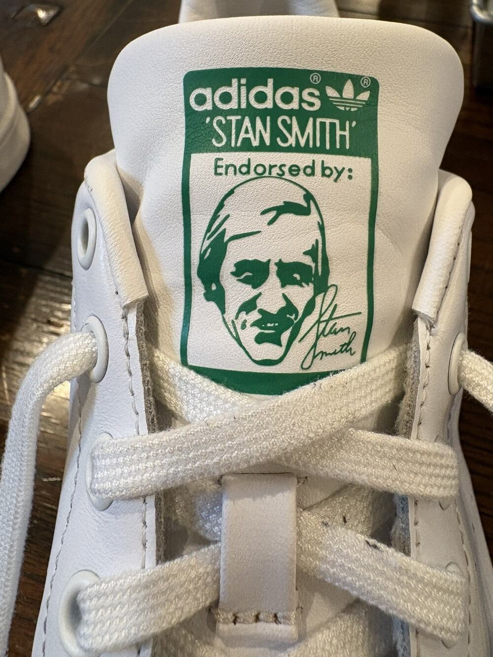 Size 9 1/2 Men’s Adidas 2019 Originals Stan Smith White/Fairway Green Used shoes